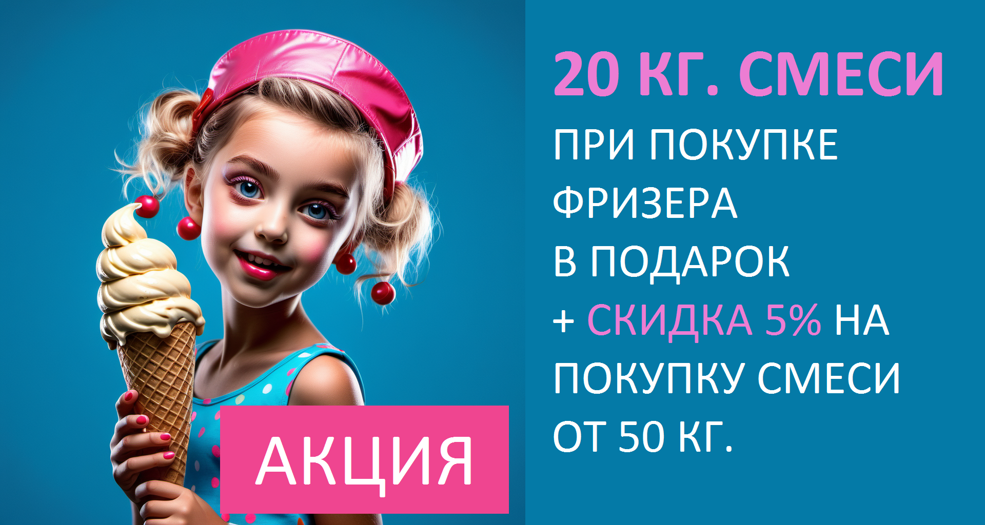 Акция 20 кг покупка фризера